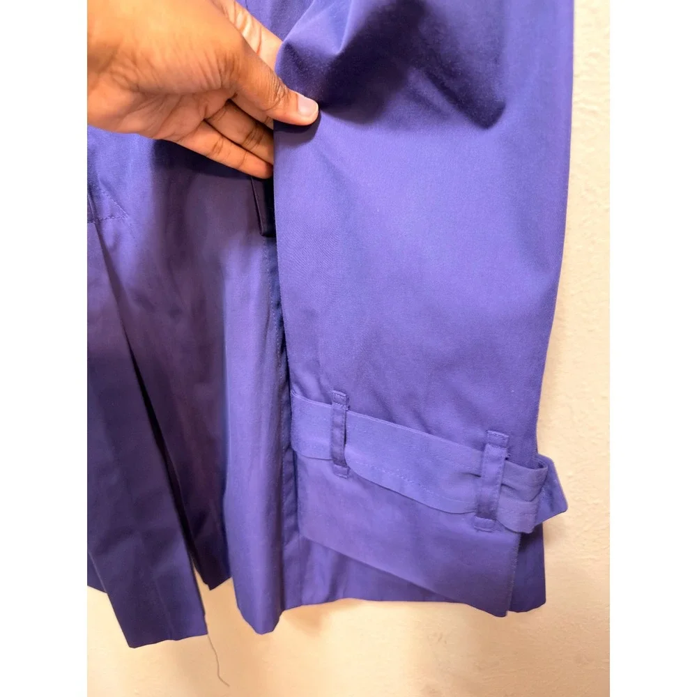 London Fog Womens‎ Purple Double Breasted Trench Coat Jacket Medium